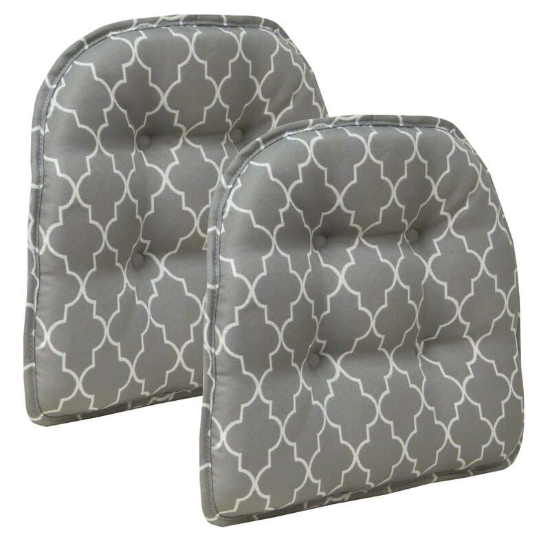 Charlton Home® Trellis Non-Slip Indoor Dining Chair Cushion & Reviews